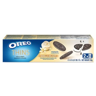 Oreo Thins Vanilla Delight Chocolate Sandwich Cookies (Ванильный восторг)