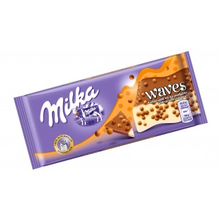 Шоколад Milka Waves с карамелью