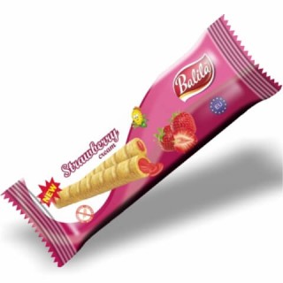 Кукурузные трубочки Balila с клубничным кремом