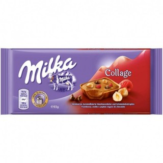 Шоколад Milka Collage Raspberry, Hazelnut and Chocolate Drops