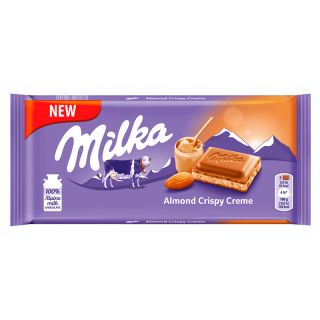 Шоколад Milka Almond Crispy Creme 90 g