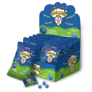 Супер-кислая карамель "Взрыв мозга" со вкусом голубики